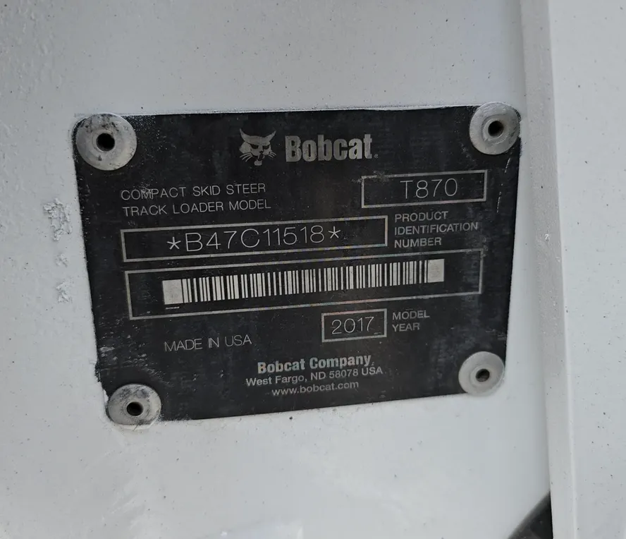 2017 Bobcat T870